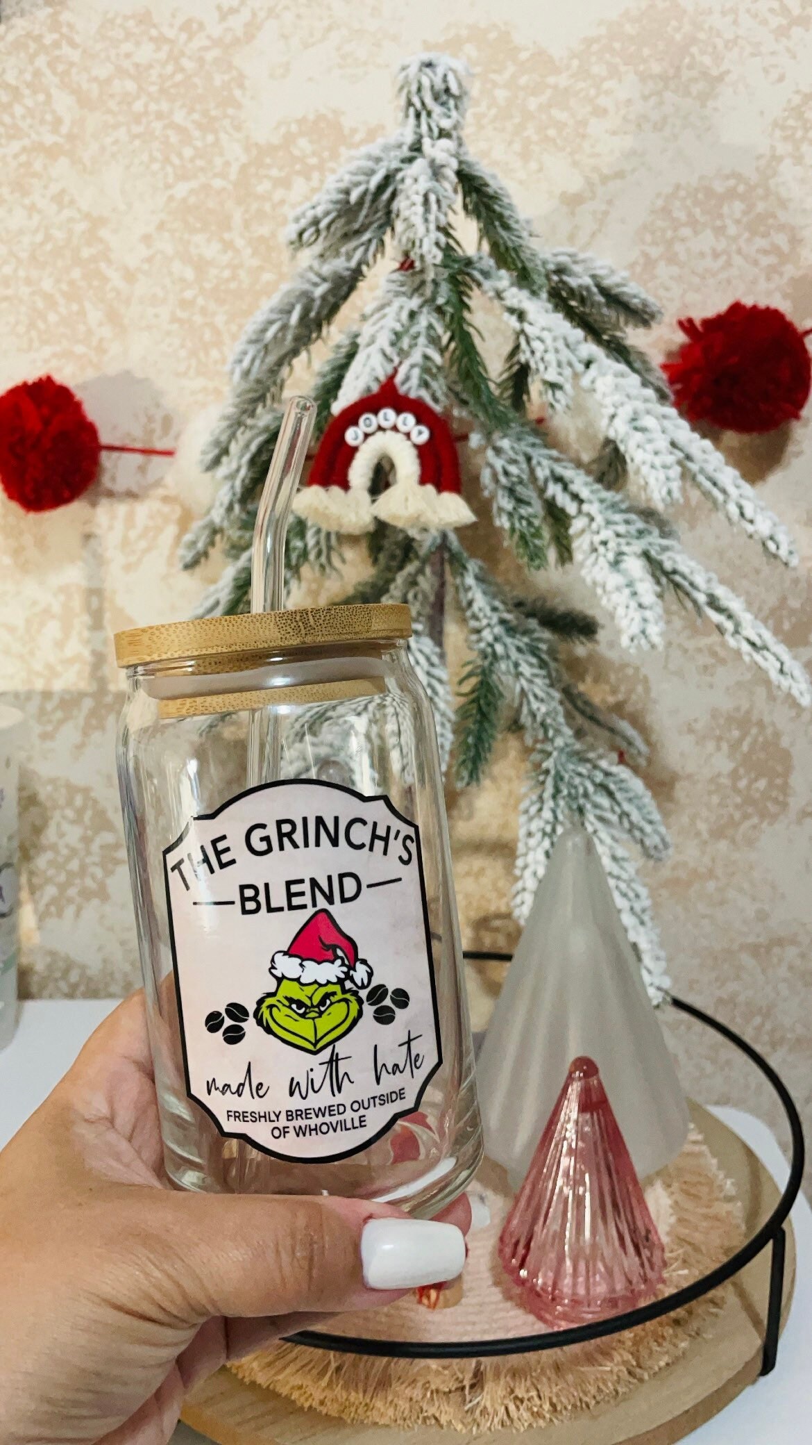 Grinchmas libbey cup | grinch blend coffee | coffee lover | gifts for her | soda can glass | trendy| gift for her| Christmas gift