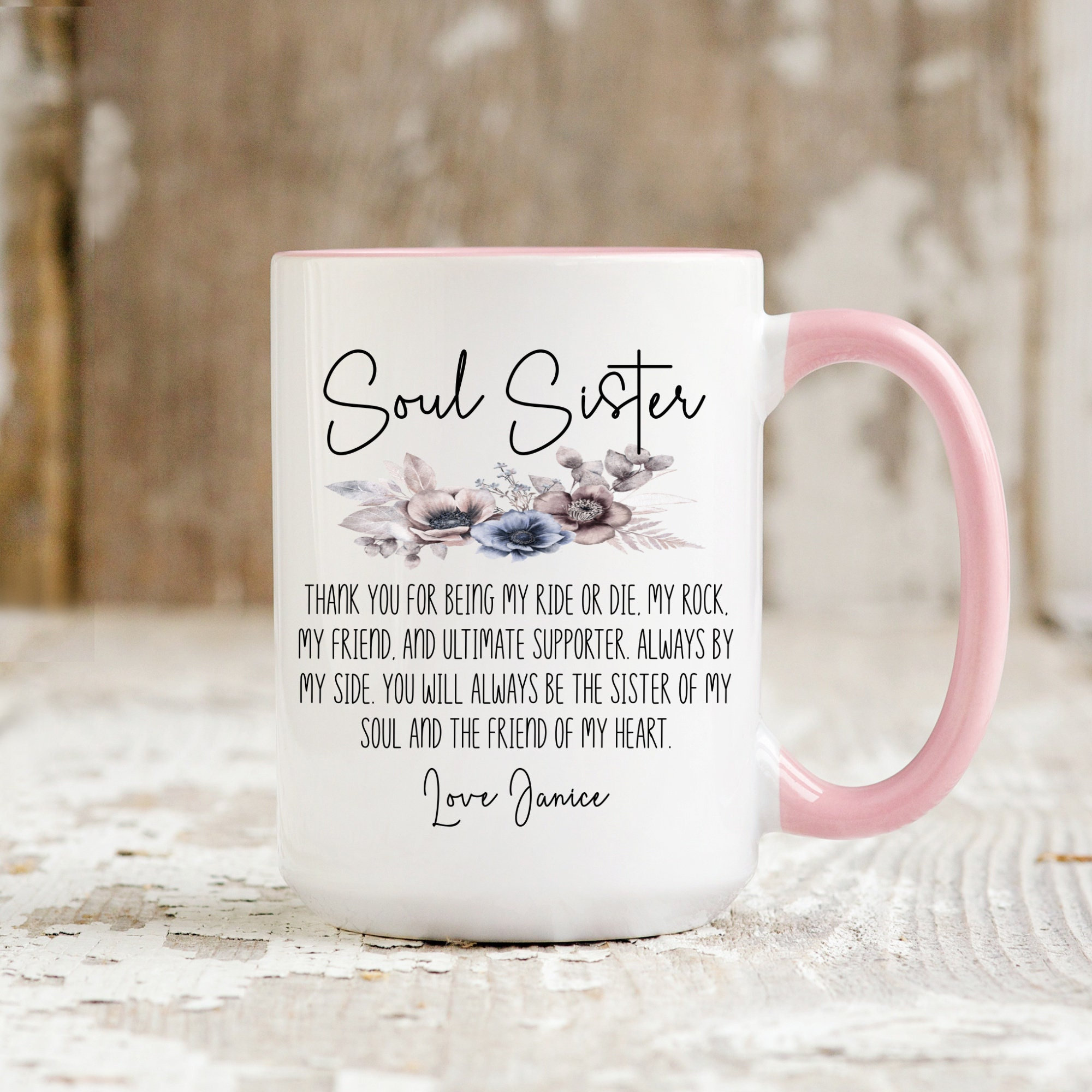 Gift for Friends Friendship Gift Friendship Mug Best Friend Gift Bestfriend Birthday Gift Bestie Personalized Birthday Gift Soul Sister Mug