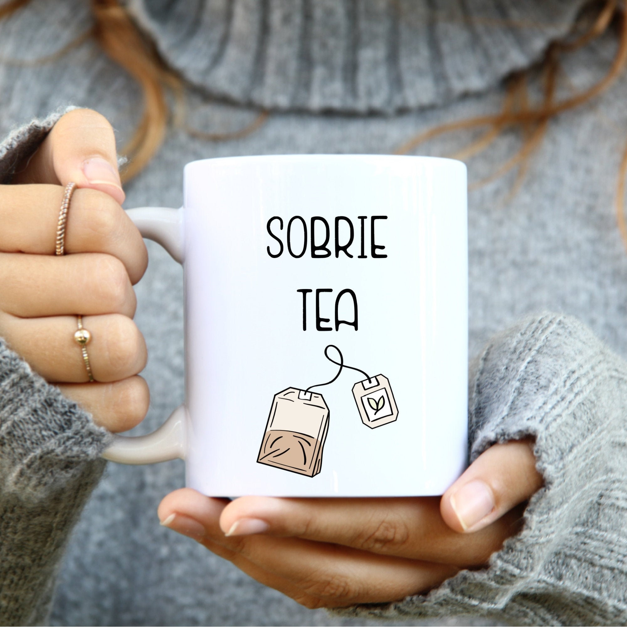 Sobriety Gifts for Women Men, Sobrie-Tea Cup, Recovery Gifts, Sober Coffee Mug, Alcoholics Recovery, Soberversary Gift