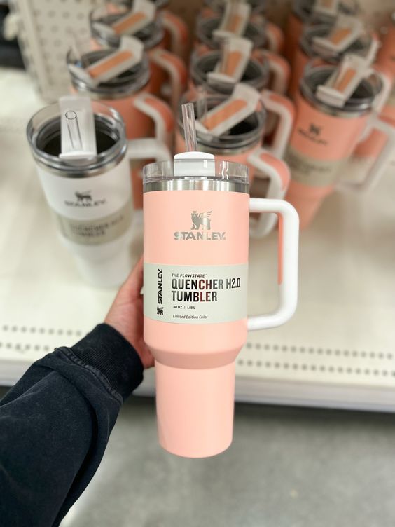 New Blush Pink White Stanley Tumbler