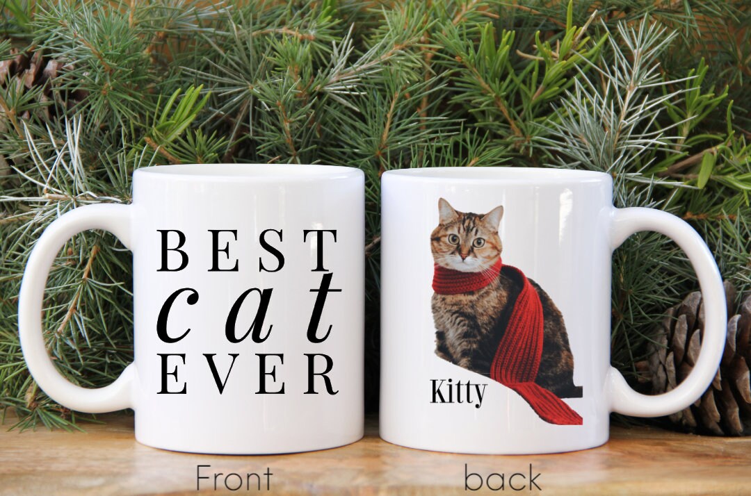 Best Cat Ever Personalized Photo Mug Custom Name Cat Mug Custom Pet Gift Cat Lover Mug Kitty Photo Coffee Mug Pet Lover Gift Kitten Mug