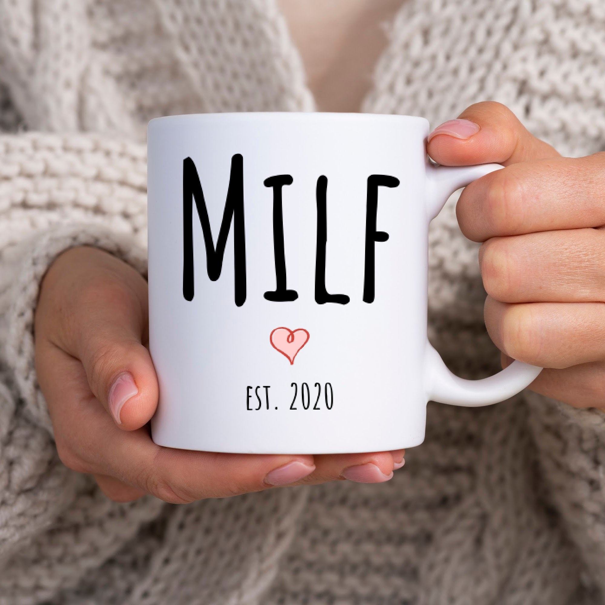 MILF Mug Push Present For New Mom Gifts Funny Mother Coffee Cup Est 2020 Baby Shower Gag Gift Future Mom Pregnant Congratulations