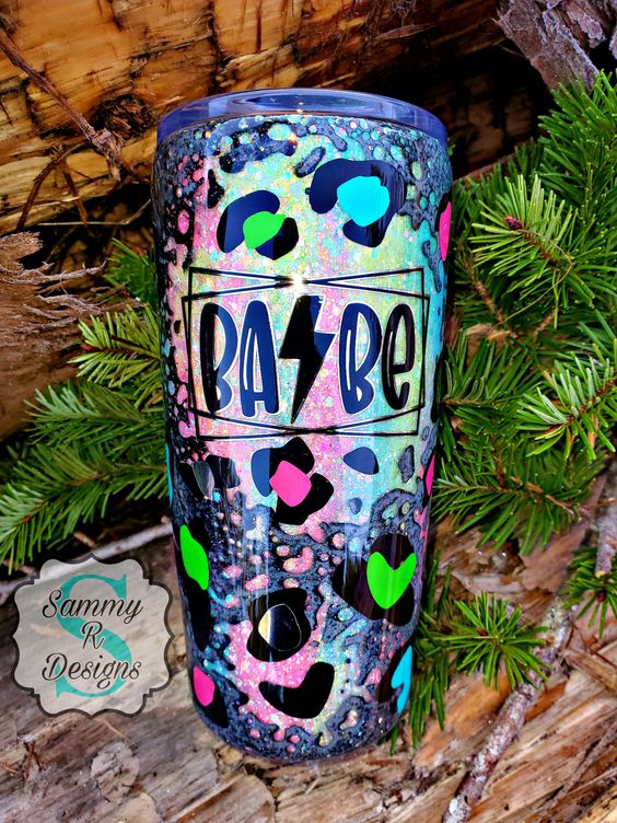 Neon Leopard Babe Tumbler