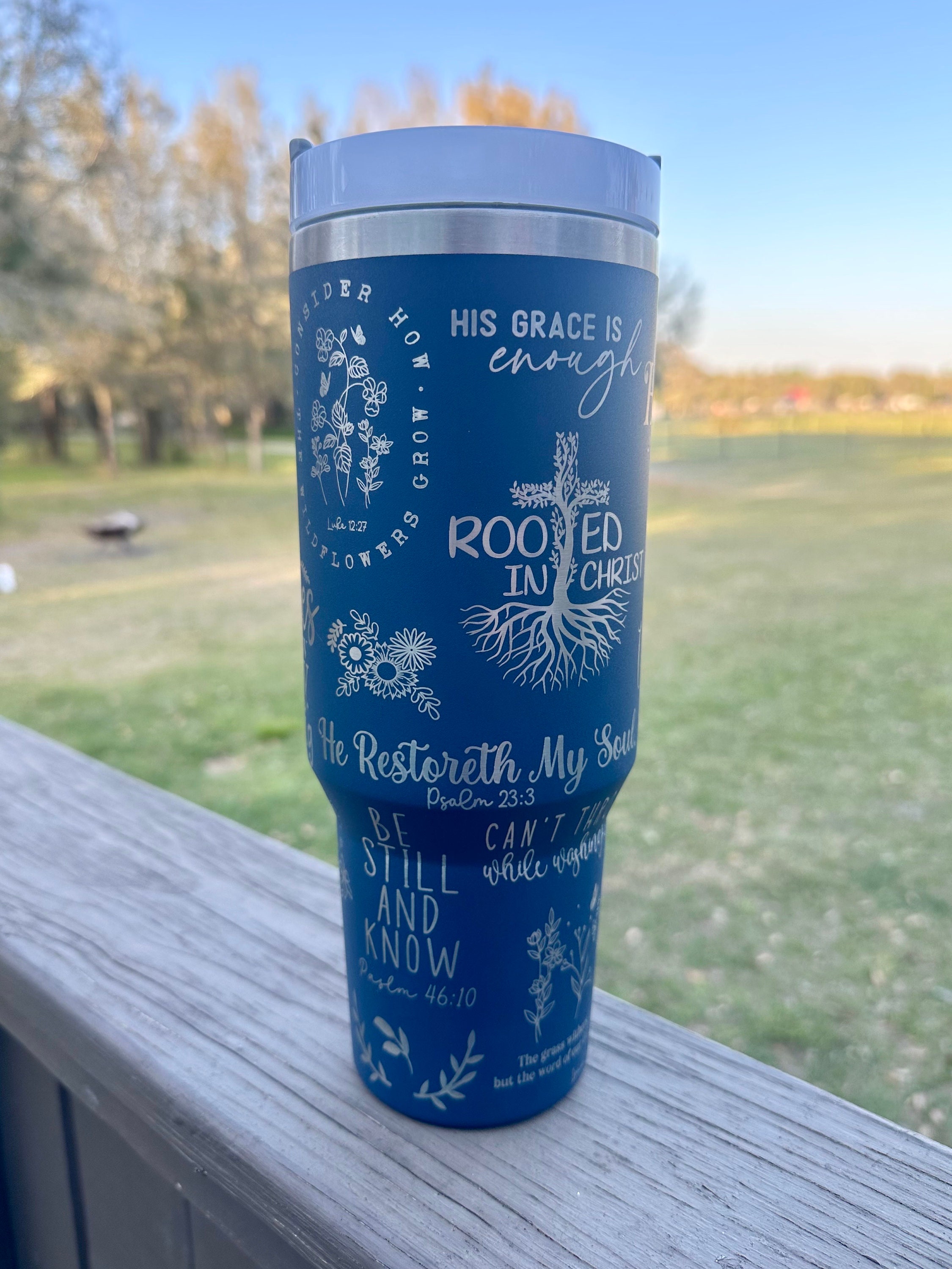 Follower of Jesus | Faith based 40 oz Stainless Steel Insulated Tumbler with Handle, Laser Engraved tumbler