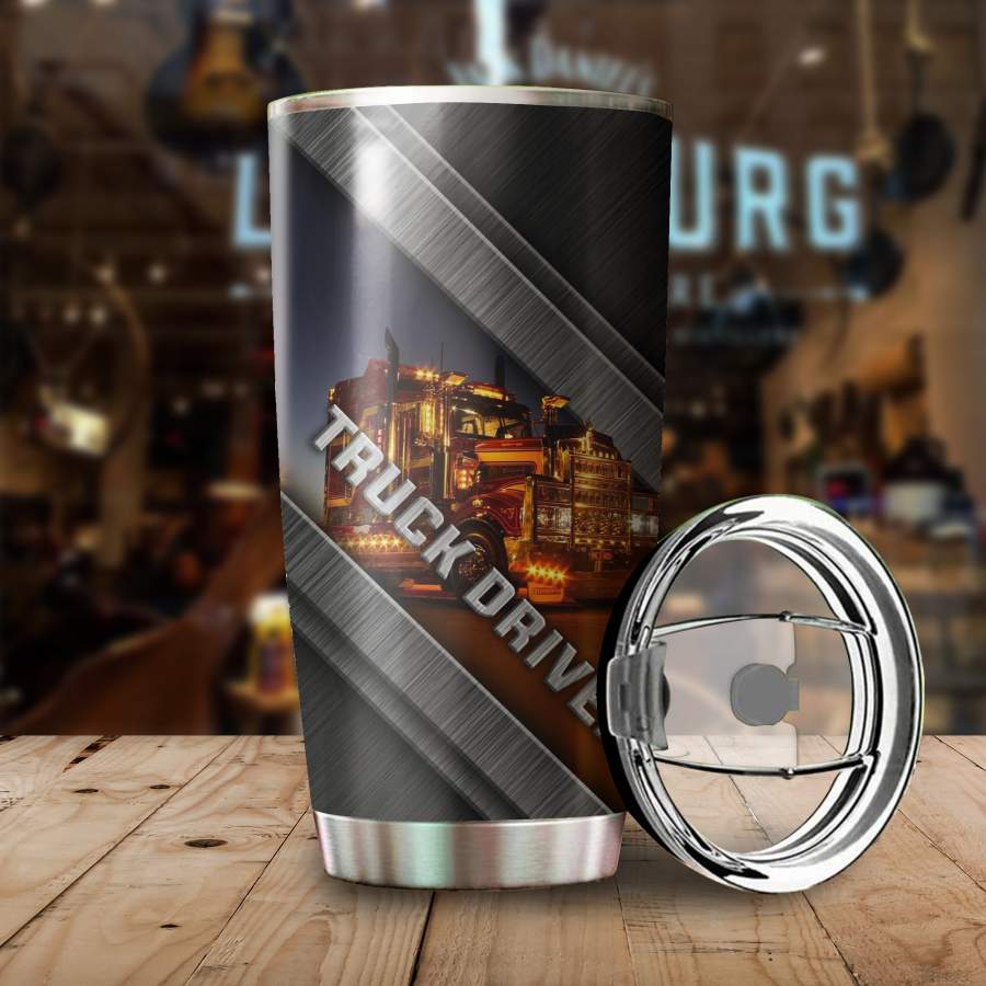 Love Truck Metal Stainless Steel Tumbler