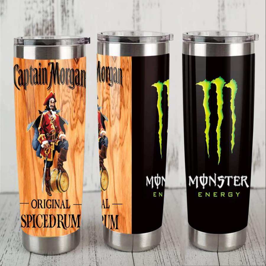 Captain Morgan Mix Monster Tumbler Steel Tumbler, Captain Morgan Mix Monster 20 Oz Steel Mug Stainless Steel Tumbler Cup