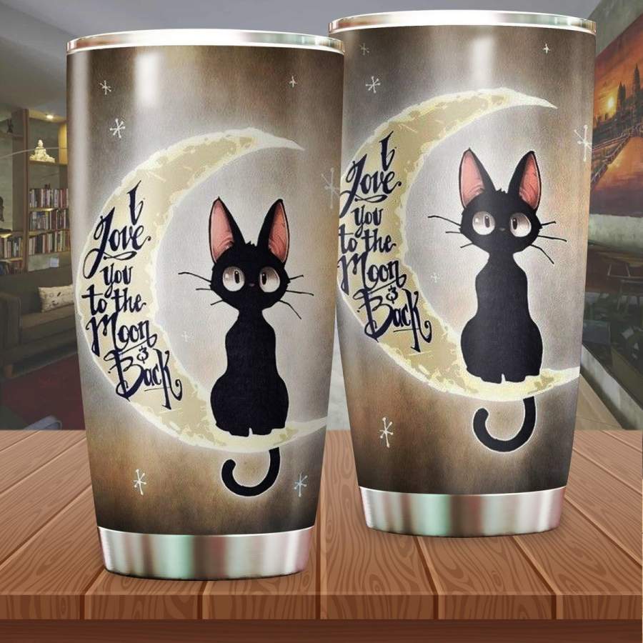 Cat Moon Stainless Steel Insulated Tumbler Cups