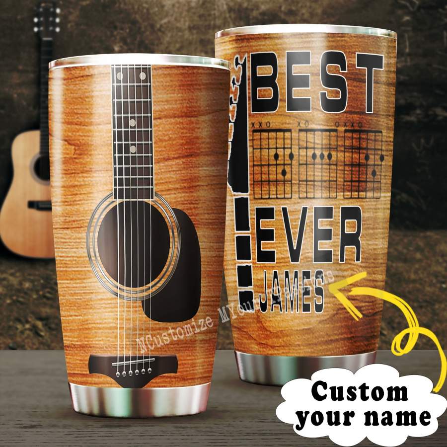 Dad Guitar Steel Mug Stainless Tumbler Cup, Dad Guitar Steel Tumbler, Dad Guitar Pattern Steel Mug, Gift For Father