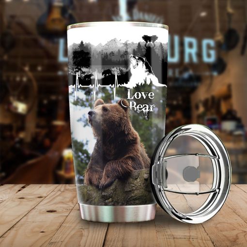 Love Bear Stainless Steel Tumbler, Gift For Boyfriend, Birthday Gifts For Mom, Gift For Parent, Mother’S Day Ideas, Gift For Girlfriend