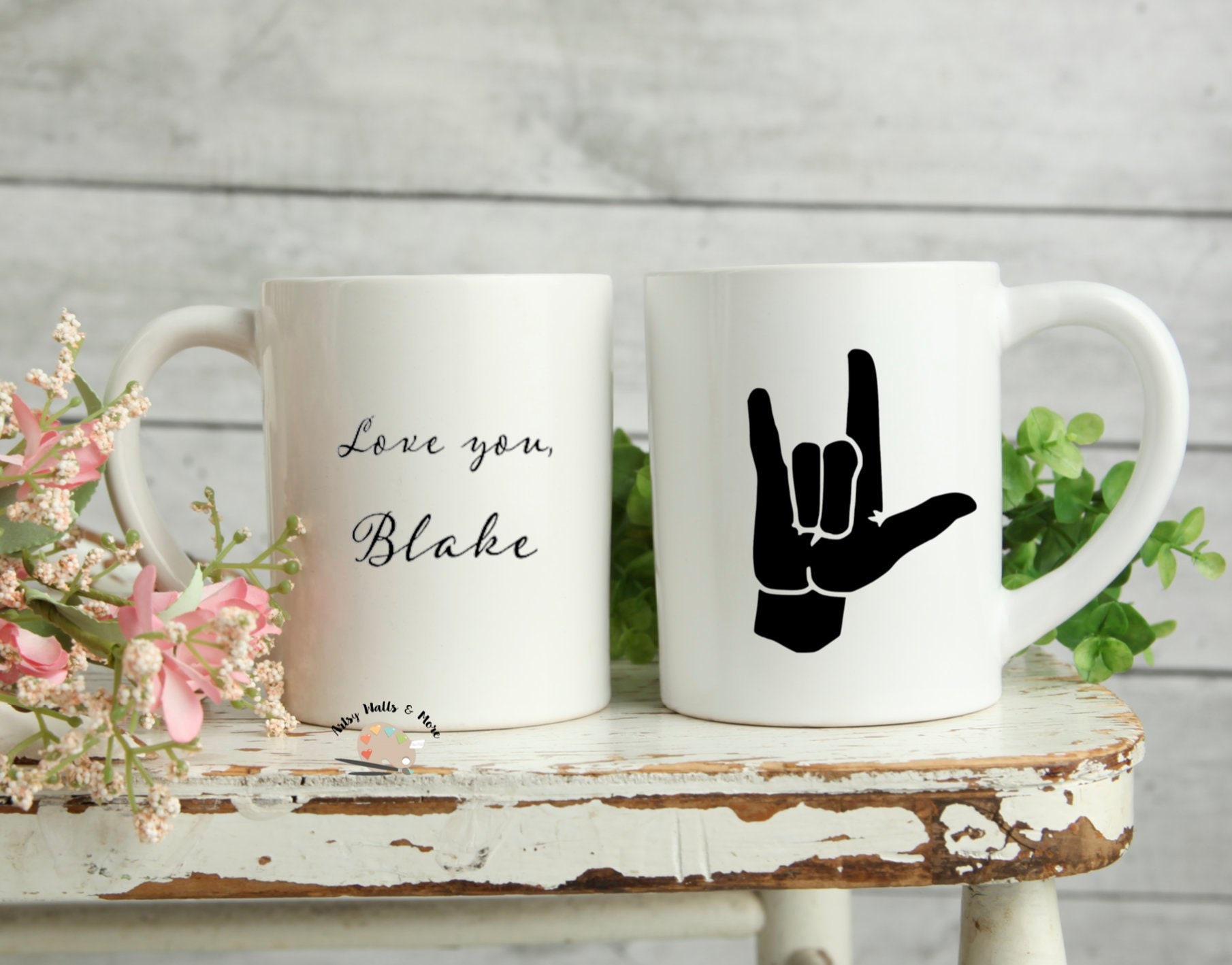 Sign language I love you coffee cup mug American Sign language I love you sign gift ASL I love you sign coffee mug cup deaf pride gift mug