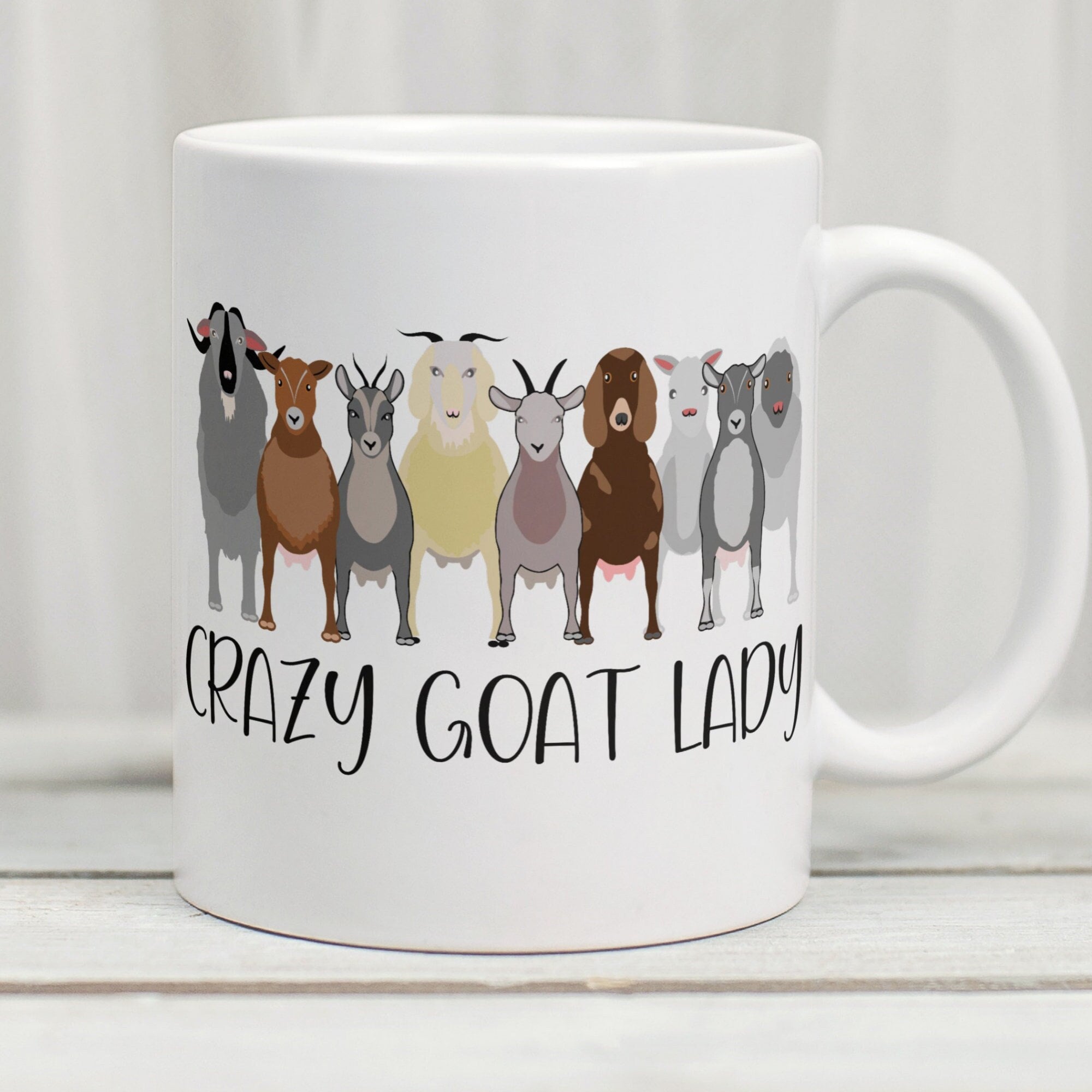 Crazy Goat Lady Mug, Goat Lover Mug, Goat Mug, Goat Lover Gift, Goat Owner Gift, Goat Mug Gift, Goat Coffee Mug