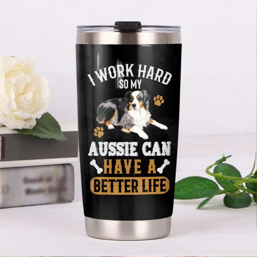 Australian Shepherd Dog Steel Tumbler MR0703 70O56