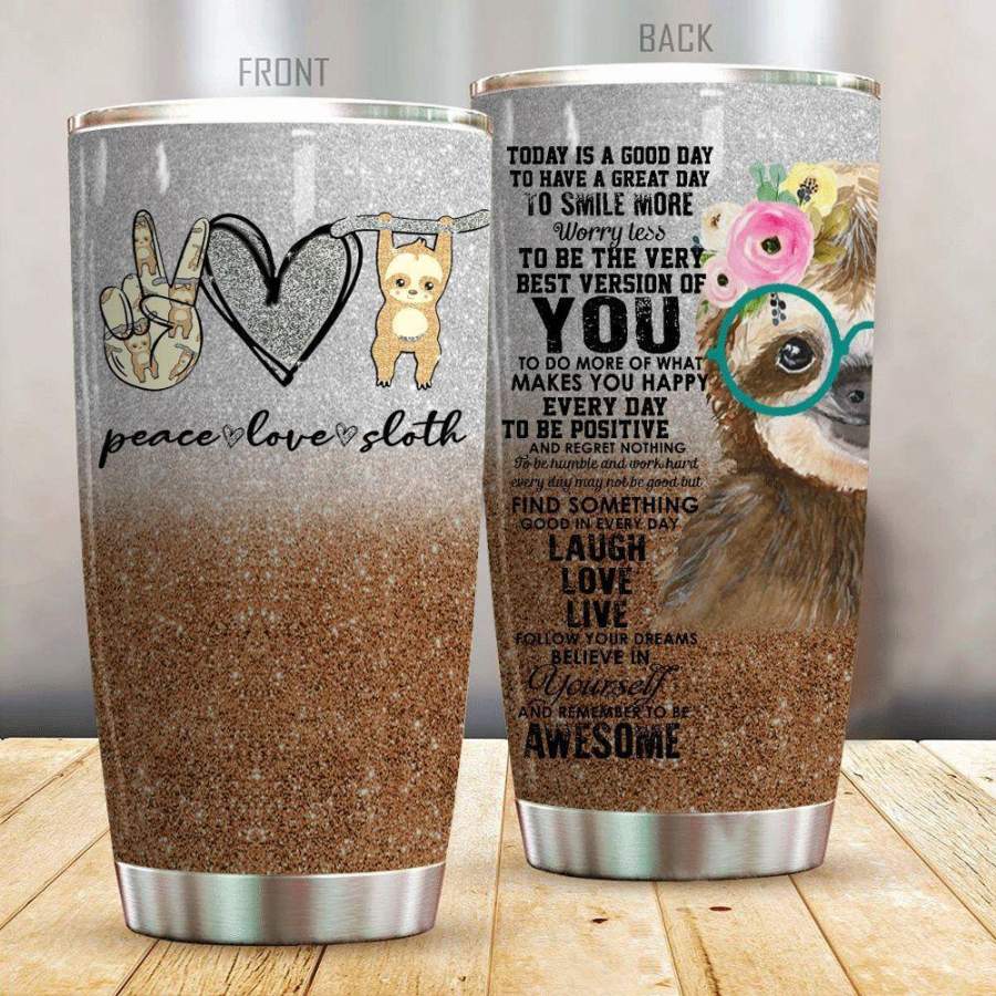 Love Sloth Stainless Steel Insulated Tumbler Cups