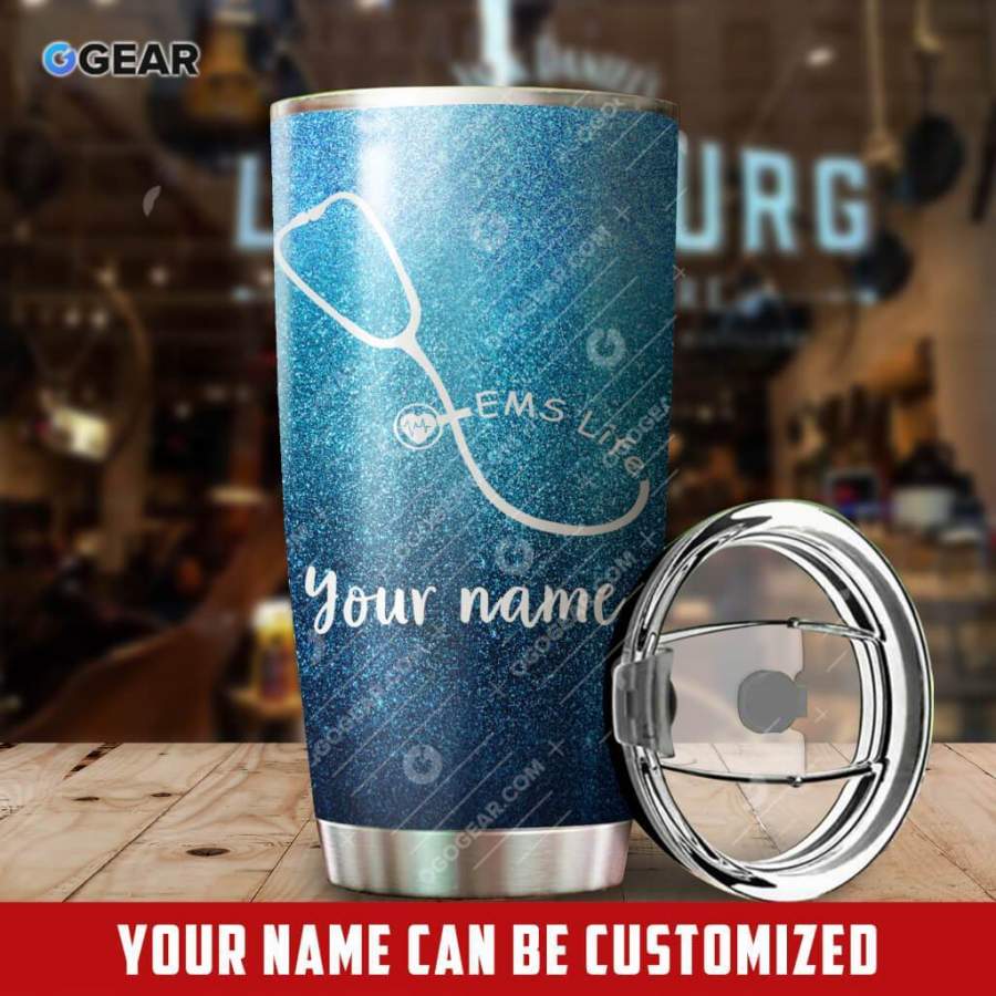 Ems Life Personalized Name 3D  Stainless Steel Insulated Tumbler Cups For Ems Worker