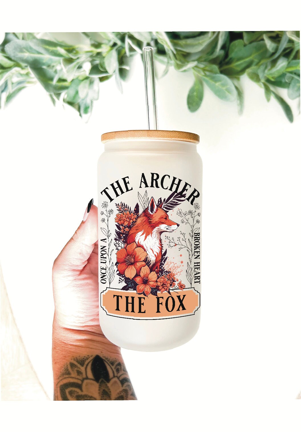 The Ballad of The Archer and the Fox inspired tumbler/ bookish tumbler/ bookish cup/ Once Upon a broken heart