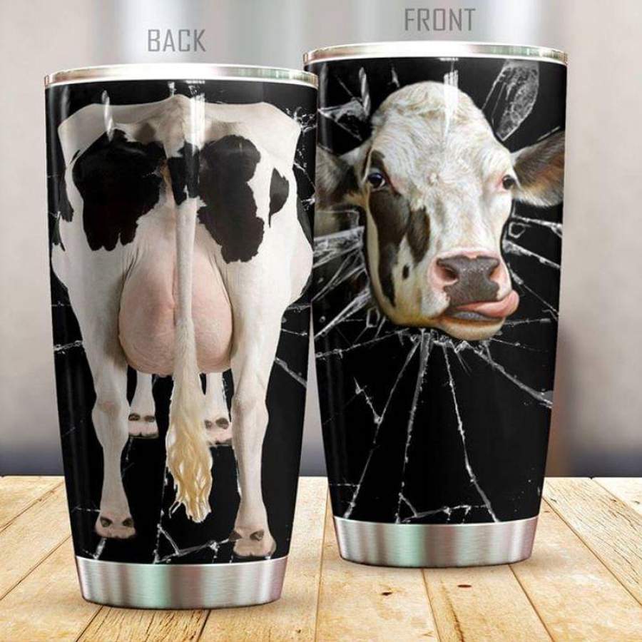 Cow Lovers Black Stainless Steel Tumbler 20oz