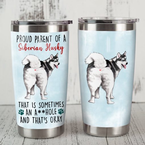 Siberian Husky Dog Steel Tumbler, New Dad Gifts, Birthday Gift Ideas For Him, Gift For Friend, Gifts To Grandpa, Gift Ideas For Dad