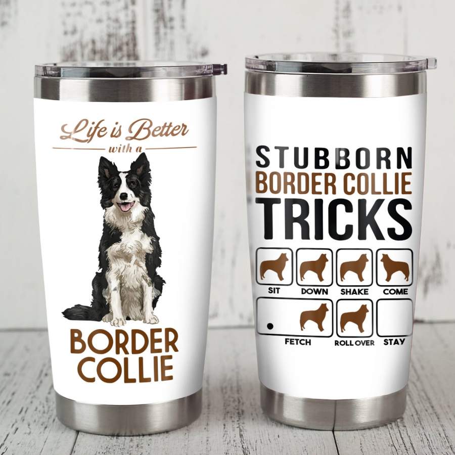 Border Collie Dog Steel Tumbler MR0704 69O31