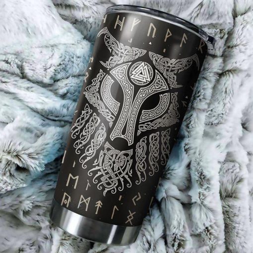 Wolf Lovers Viking Black Stainless Steel Tumbler 20Oz