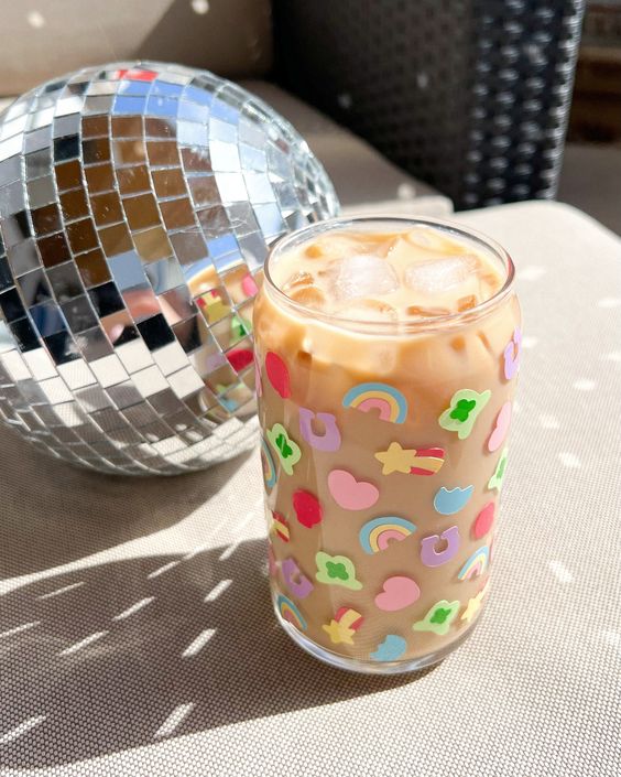 Lucky Charmed | Modern Coffee Glass | Beer Pint Glass Tumbler