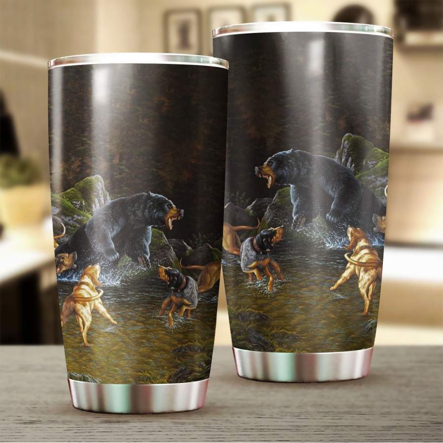 Bear Hunter Stainless Steel Tumbler