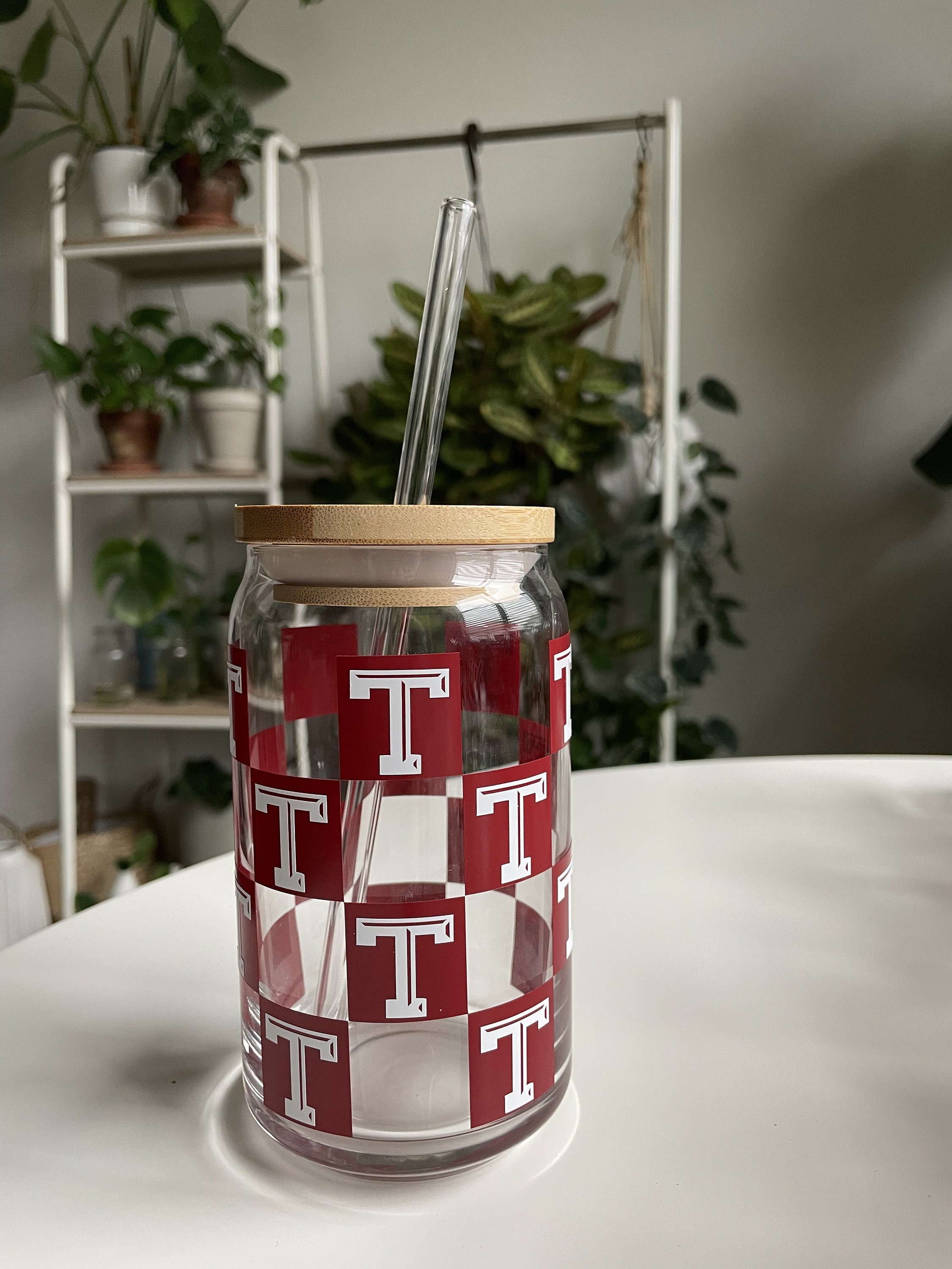 Texas A&M Glass, Texas A and M Football Gift, Iced Coffee Cup, Texas A and M Mug, Aggie Grad Gift, Alumni Gift, Aggie Stocking Stuffer