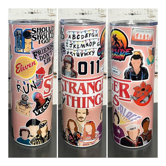 Stranger Things Sticker Decals Tumbler