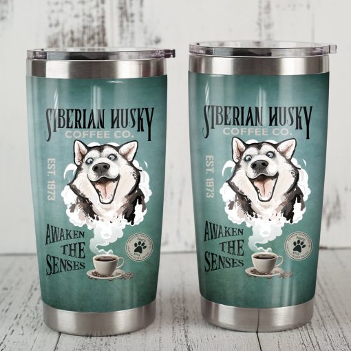 Siberian Husky Dog Coffee Company Steel Tumbler, Gift Ideas For Wife, Birthday Gift For Husband, Gifts For Mom, New Dad Gifts, 60Th Birthday Ideas