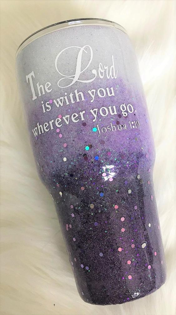 Religious Bible Verse Ombre Tumbler