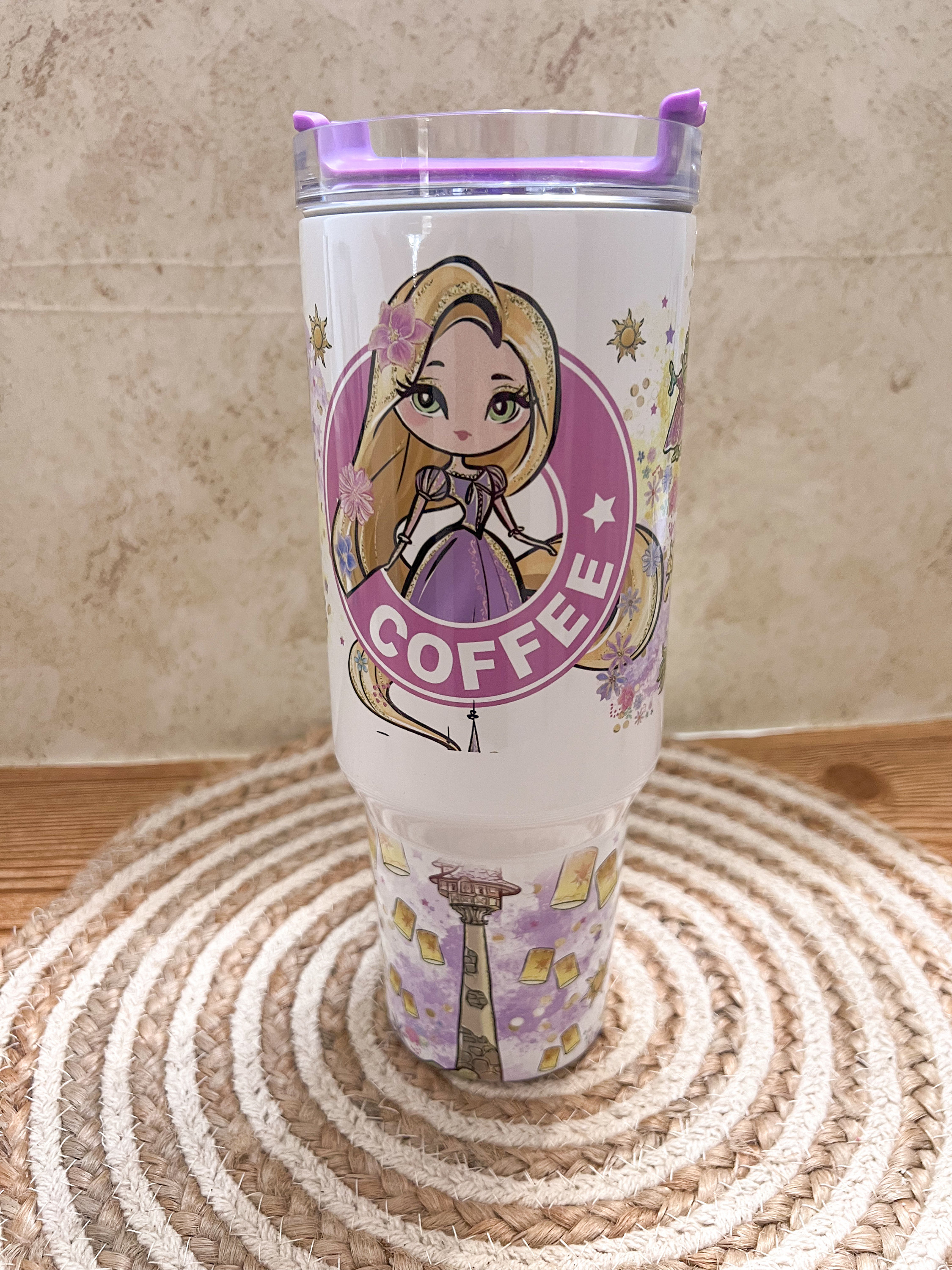 Best day ever 40 oz tumbler| Best day ever| 40 oz tumbler| travel mug | 40 oz Quencher| Magic park Princess| long hair princess