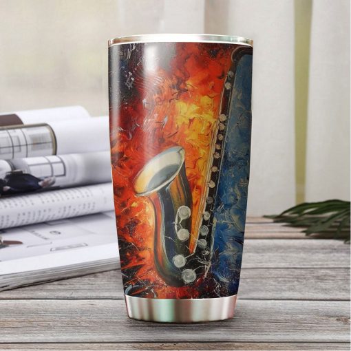 Saxophone Art Stainless Steel Tumbler, Gift For Girlfriend, Mother’S Day Gift Basket, Dad Day Gifts, Gift Ideas For Wife, Gifts For Dad