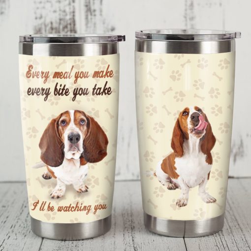 Basset Hound Dog Steel Tumbler, Mother’S Day Ideas, Christmas Gifts For Grandma, Gift For Friend, Gift Ideas For Dad, Gift For Best Friend