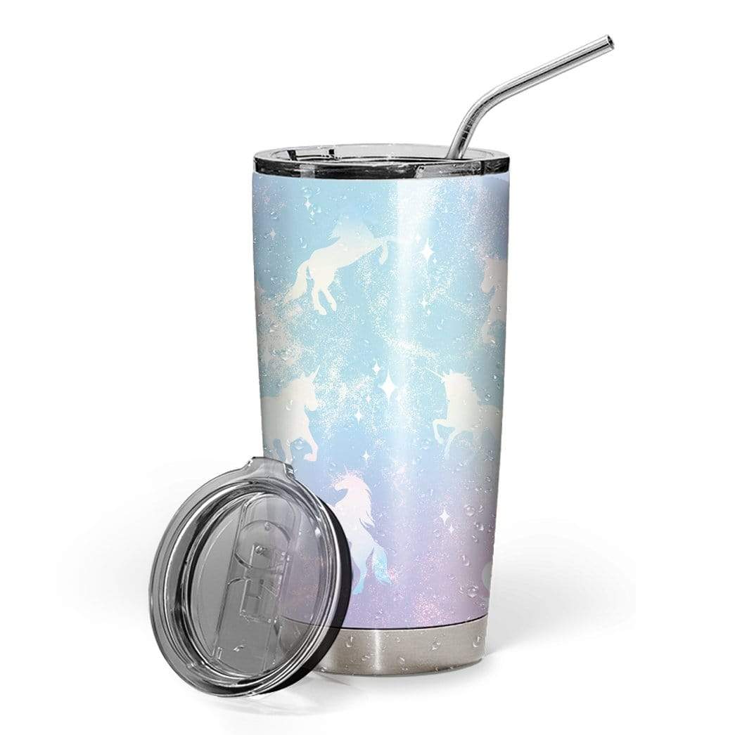 Gearhuamn 3D Unicorn Custom Design Vacuum Insulated Glitter Tumbler