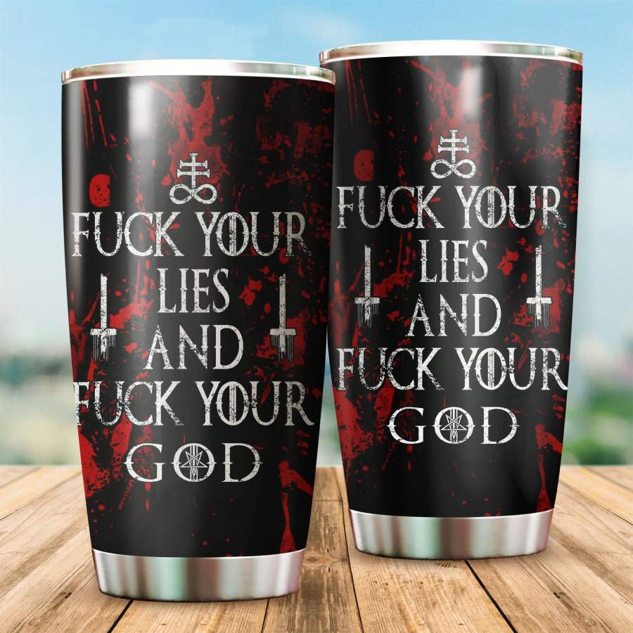 F your God Tumbler | Insulated Steel Tumbler | Stainless Steel Tumbler | Double Wall Insulated Tumbler