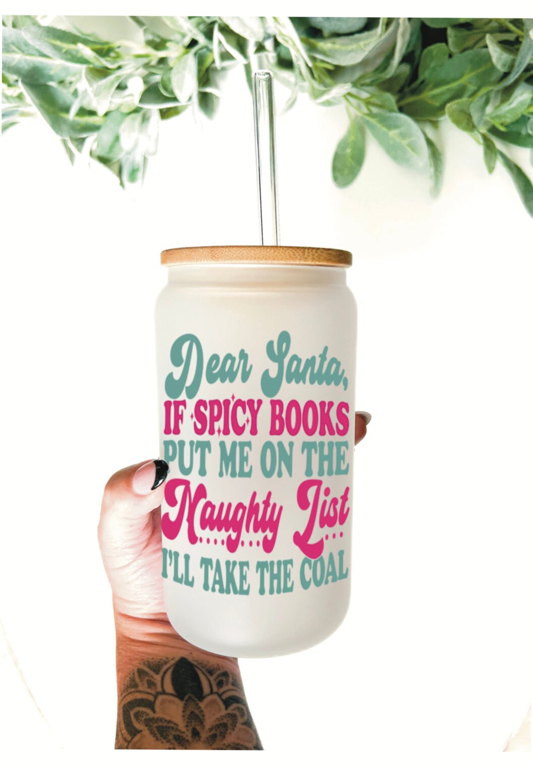 Dear Santa tumbler/ Naughty Santa Christmas Cup/ Pink Christmas Tumbler/ Mama gift