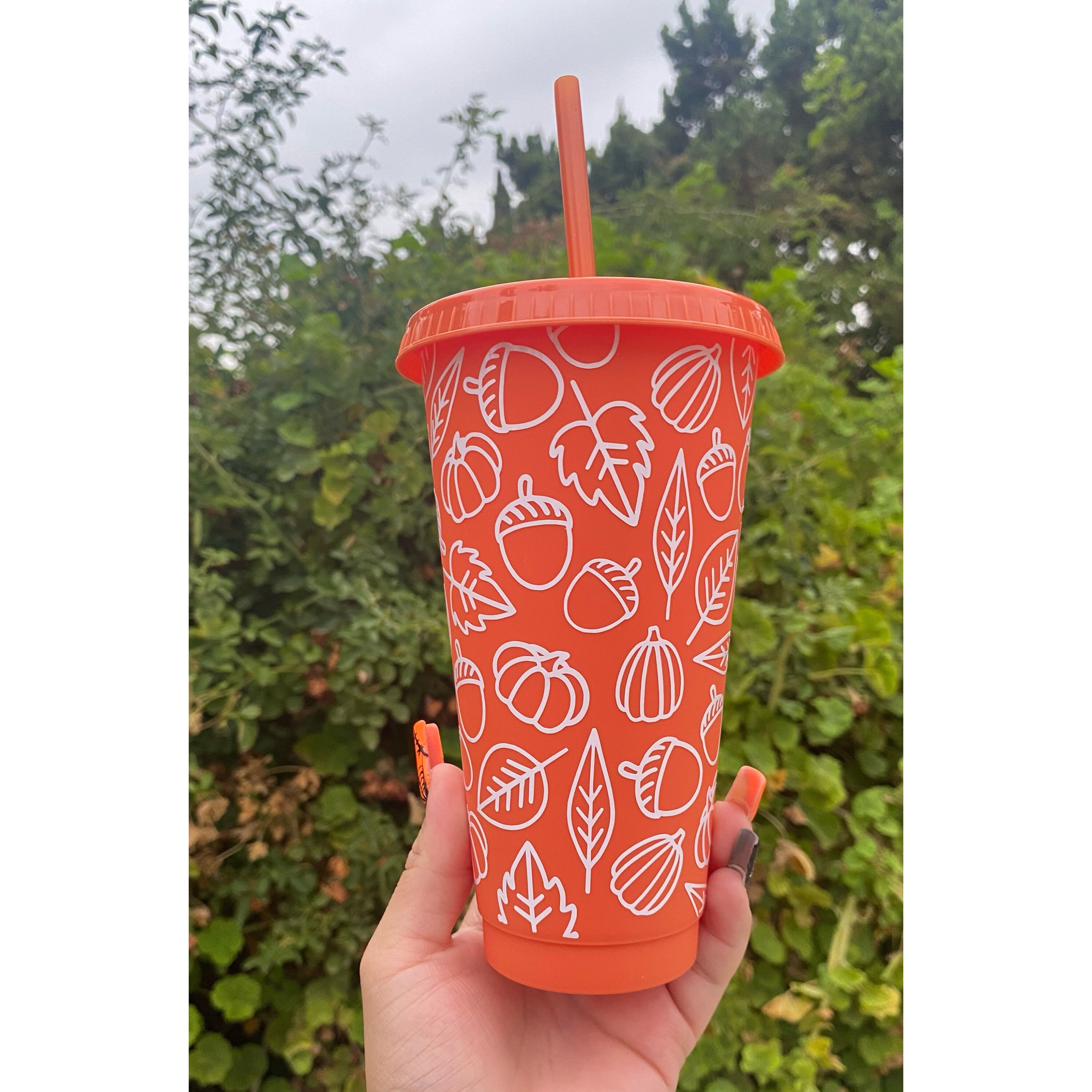 Fall Wrap Cup, Acorn tumbler, pumpkins tumbler, fall season cups,  autumn wraps, autumn fall svg, venti wrap, autumn tumblers, aesthetics