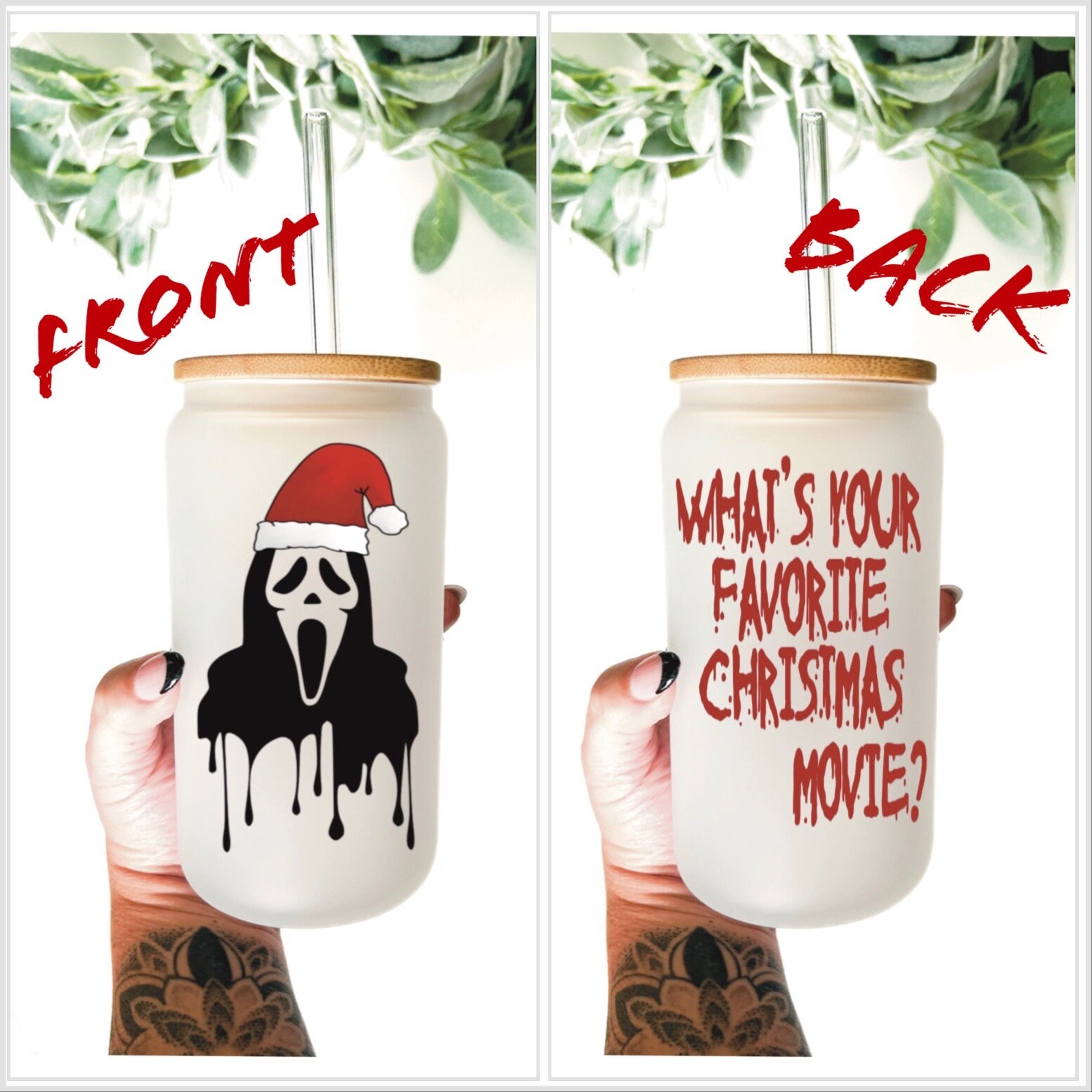 There’s some ho’s in this house tumbler/ Christmas Cup/ Pink Christmas Tumbler/ Mama gift