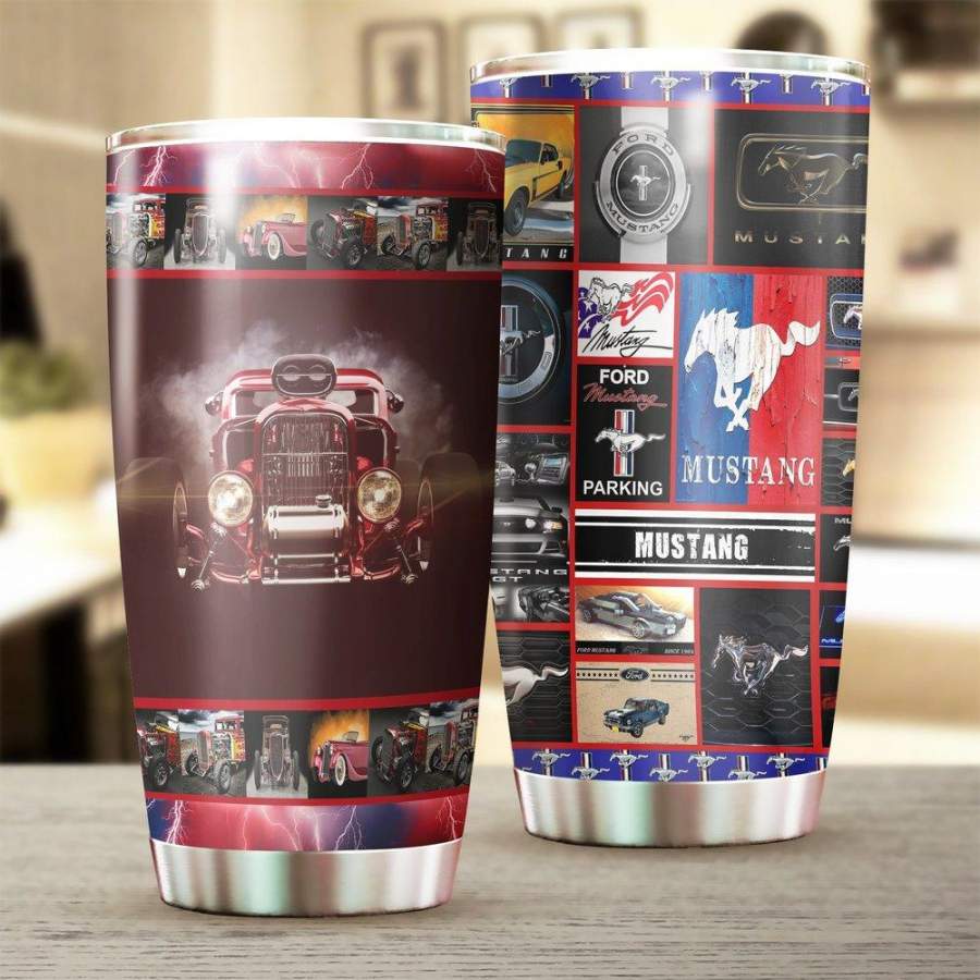 Mustang Car Brand Stainless Steel Tumbler 20 Oz, Mustang Car Brand Stainless Steel Mug