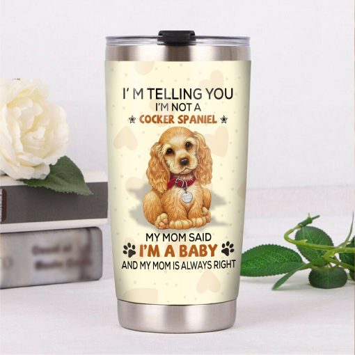 Cocker Spaniel Dog Steel Tumbler, Mother’S Day Gifts, Birthday Gifts For Men, Gift For Mother, Mother’S Day Ideas, New Dad Gifts, Gift For Husband