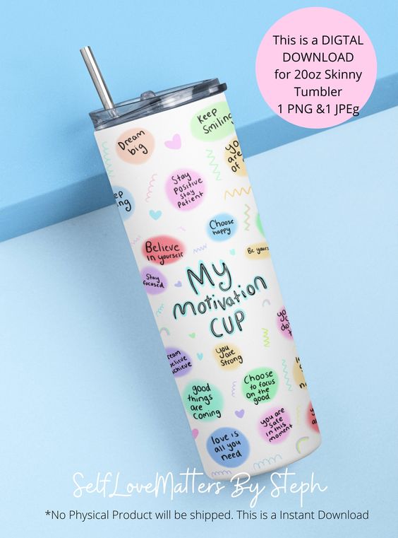 Motivation Tumbler Wrap, Motivational Tumbler