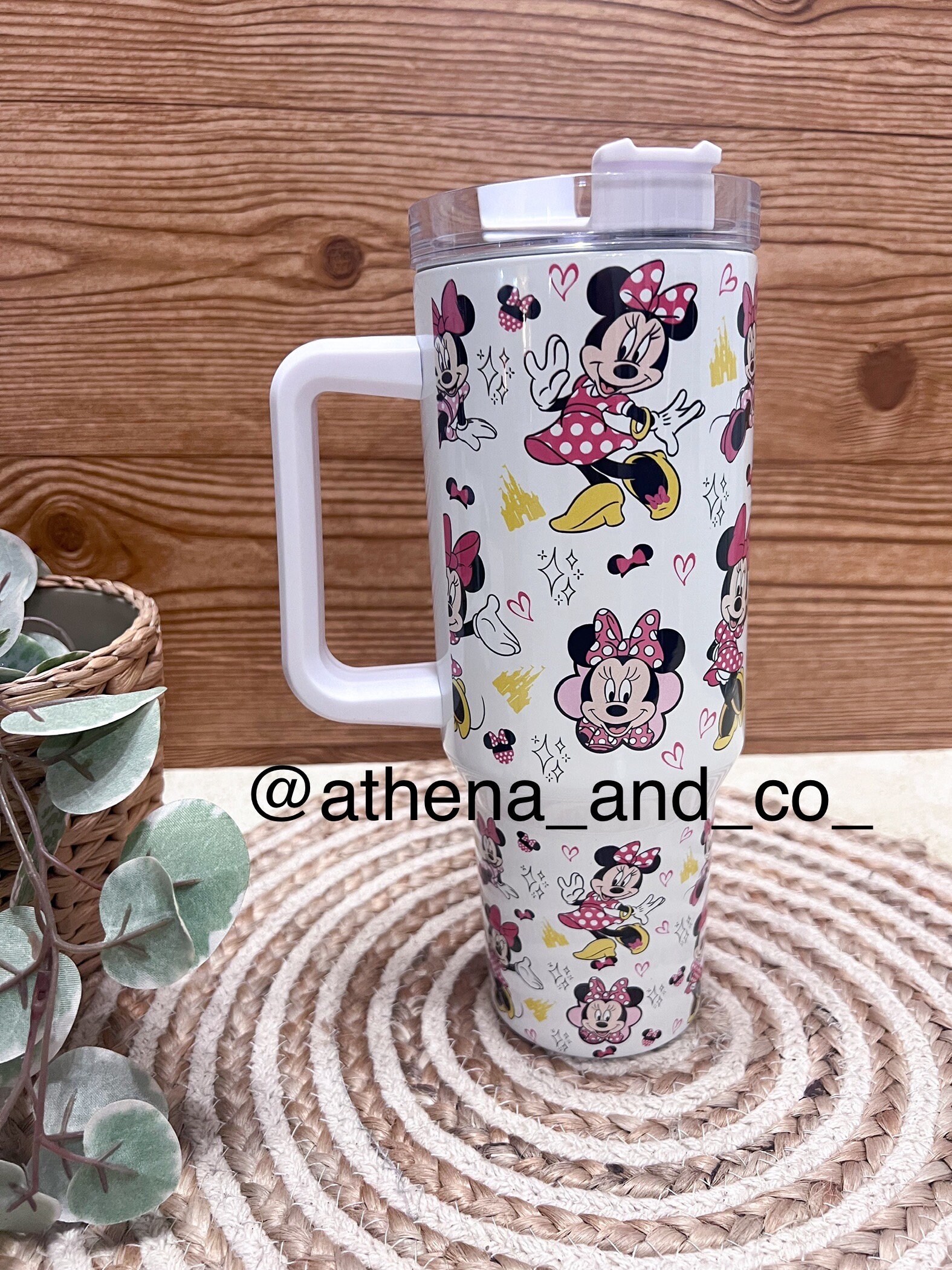 Pink bow mouse 40oz tumbler| Magic park 40 oz tumbler | 40 oz tumbler| travel mug |