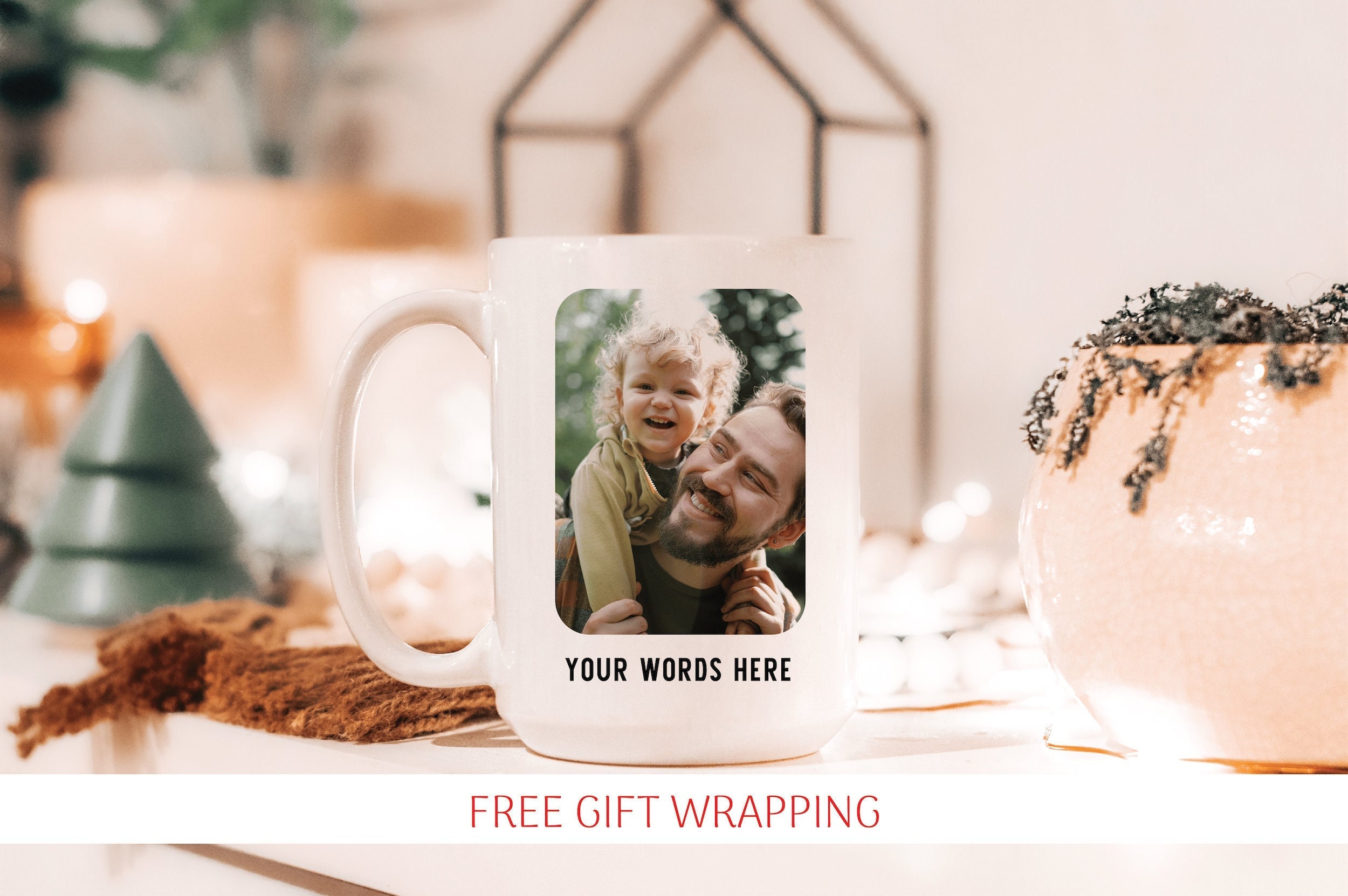 Photo mug, Custom Text mug, Design your own Mug, Gift for father, Gift for Dad, Logo Mug, Personalized photo mug, Anniversary Photo Mug.