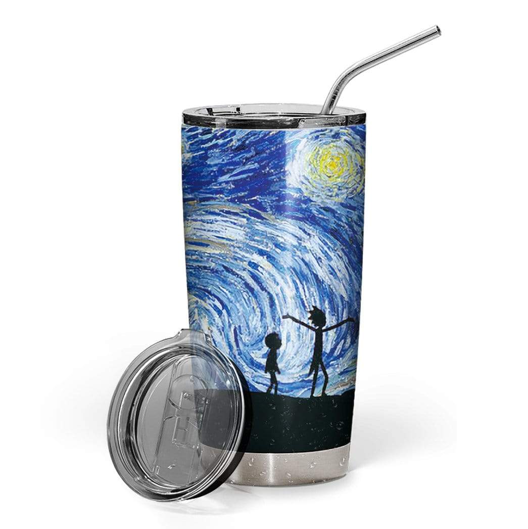 Gearhuman 3D Starry Night Glitter Custom Design Vacuum Insulated Tumbler