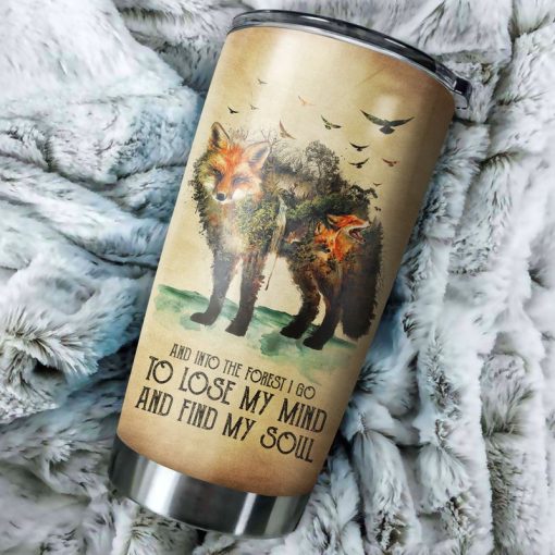 Fox Map 20Oz Stainless Steel Tumbler, Best Gifts For Mom, Mother Of The Bride Gifts, Gift For Girlfriend, Mother’S Day Gifts, Gift For Boyfriend