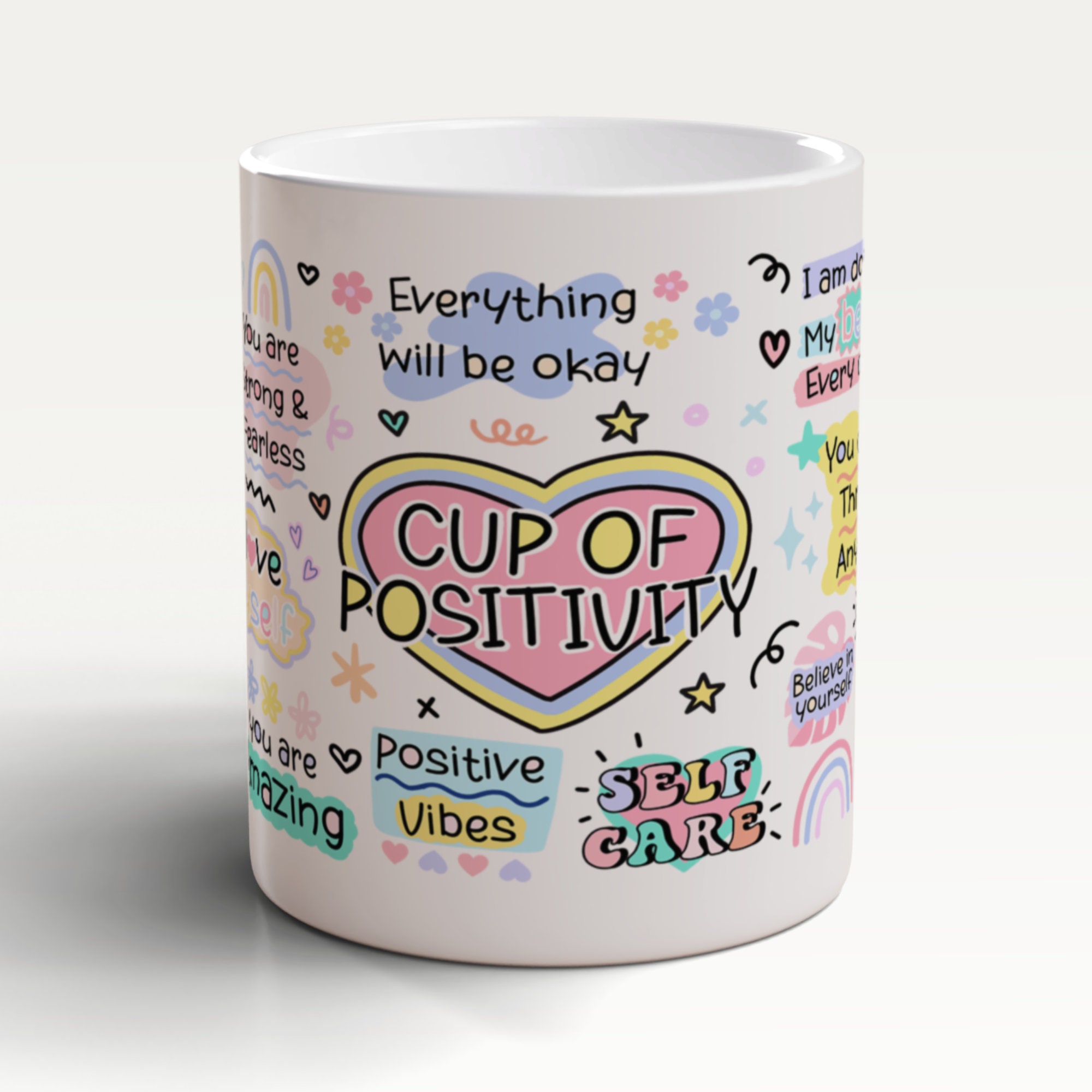 Cup of Positivity, Positivity Mug, Positive Vibes Mug, Affirmations Mug, Mindfulness Mug, Law Of Attraction Mug, Gifts For Her