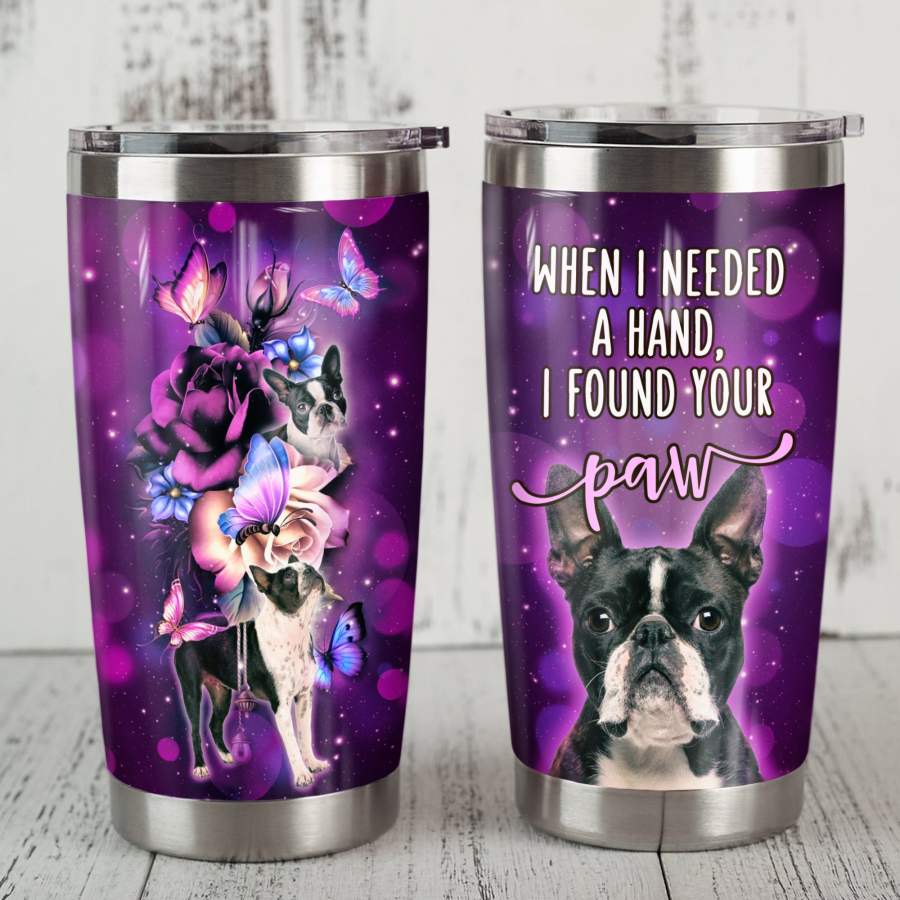 Boston Terrier Dog Steel Tumbler JR3108 87O60