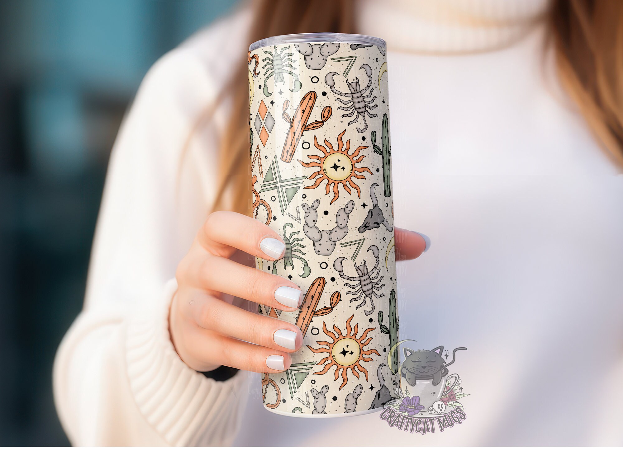 Boho Desert Tumbler | Desert Cup | Country Tumbler | Sun and Moon Tumbler