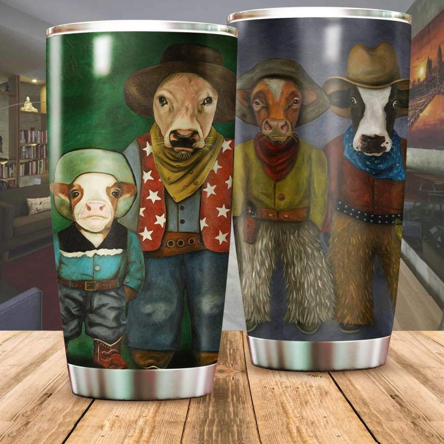 Cow Farmer Stainless Steel Insulated Tumbler Cups