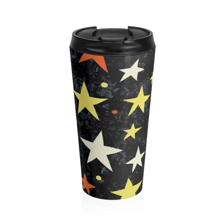 Stainless Steel Travel Mug, Halloween Holiday Travel Mug, All Over Print Steel Mug, 15 Ounce Tumbler, 15oz Coffee Tea Drinkware Mug