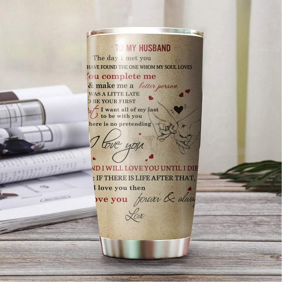 To My Husband Stainless Steel Tumbler